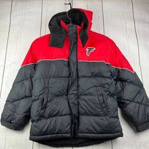 Vintage Atlanta Falcons Medium Reebok Puffer Jacket‎ Black Youth New